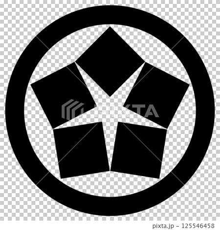 家紋です。丸に五つ寄せ石と言います。 家紋です。丸に五つ寄せ石と言います。 125546458