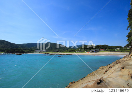高知県土佐清水市　竜串海岸の風景 125546679