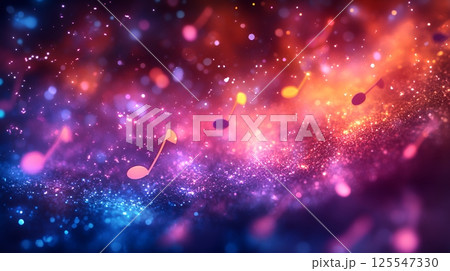 音符など音楽記号をテーマにした背景画像