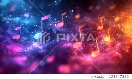音符など音楽記号をテーマにした背景画像
