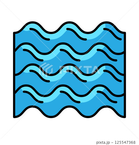 Water waves icon. Aqua or liquid thin line illustration. Water waves icon. Aqua or liquid thin line illustration. 125547368