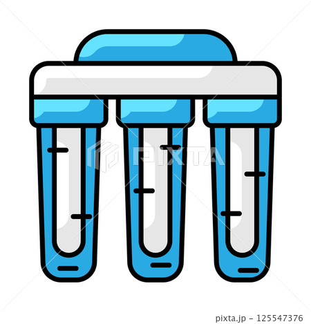 Water filter icon. Aqua or liquid thin line illustration. Water filter icon. Aqua or liquid thin line illustration. 125547376