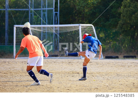 サッカー　ラグビー　クラブ　ストレッチ 125548385