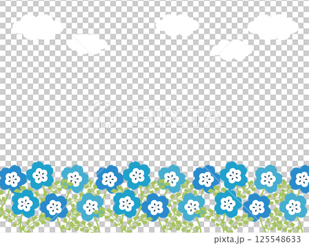 ネモフィラ畑の背景 ネモフィラ畑の背景 125548633