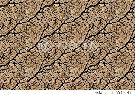 Seamless Dry Leaf or Tree Pattern 125549143