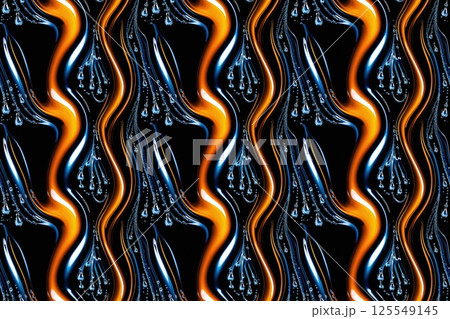 Seamless Iridescent Waves Pattern 125549145