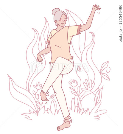 Joyful Dance in Nature An Artistic Depiction of Graceful Movement and Flowing Motion Joyful Dance in Nature An Artistic Depiction of Graceful Movement and Flowing Motion 125549496