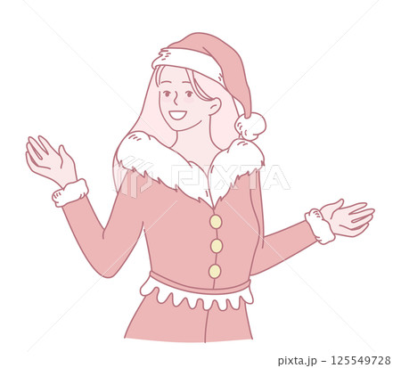 Santas delightful character wears a fabulous festive outfit perfect for the holiday season Santas delightful character wears a fabulous festive outfit perfect for the holiday season 125549728