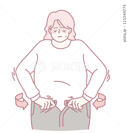 Experiencing Difficulty with a Tight Fit A Moment That Many of Us Can Relate to Today 125549774