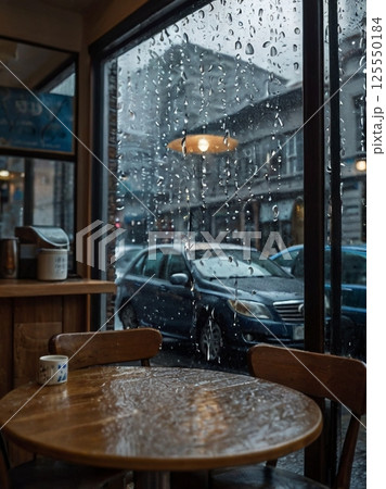 喫茶店で雨宿り 125550184