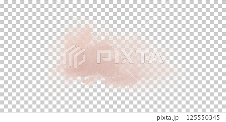 Abstract watercolor dusty pink color spot on transparent background in pastel technique for postcards, websites, invitations, flyers, packaging products, patterns, any composition. 125550345