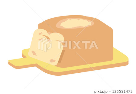 木のトレーに乗ったパウンドケーキ 木のトレーに乗ったパウンドケーキ 125551473