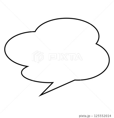 シンプルな吹き出しのイラスト　白背景 125552014