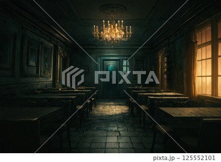 ホラー用背景素材（ダイニング） 125552101