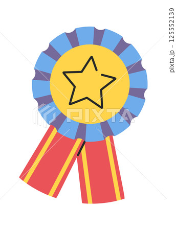 Graduation award medallion hand drawn 125552139