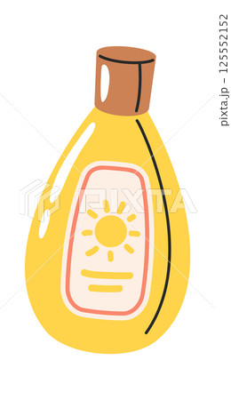 Sunblock cream hand drawn cosmetics Sunblock cream hand drawn cosmetics 125552152