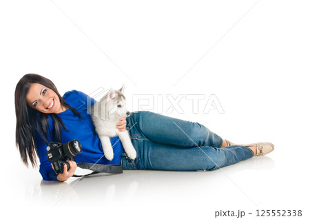 Woman and her pet Woman and her pet 125552338