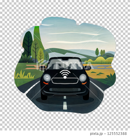 GPS car tracking sticker 125552388