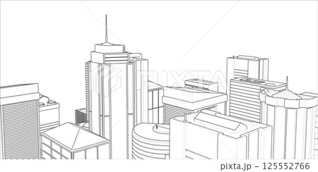 Big cities cityscapes and buildings .Technical project of the city . Big cities cityscapes and buildings .Technical project of the city . 125552766