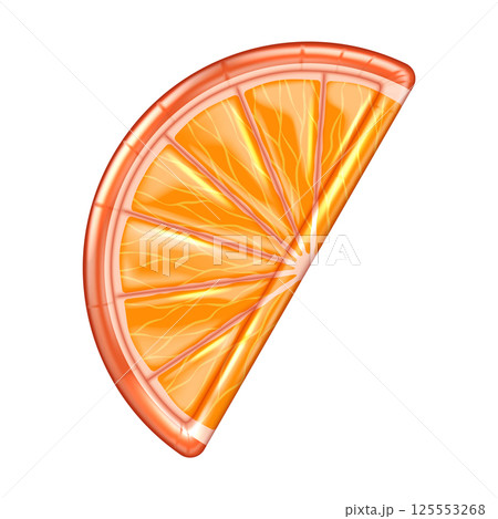 Illustration of Inflatable Orange Slice Pool Float 125553268