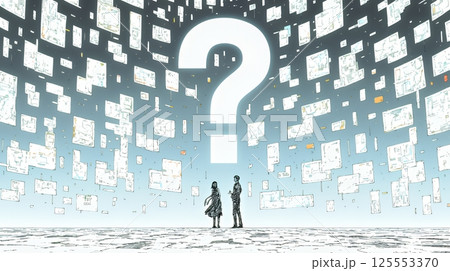 互いに相手の意見を十分に理解できないまま対話を続ける男女のビジネスパーソン