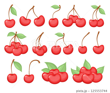Cherry fruit clipart design illustration Cherry fruit clipart design illustration 125553744