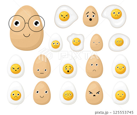 Cute egg clipart design illustration 125553745