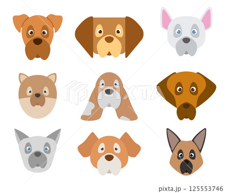 Dog head clipart design illustration 125553746