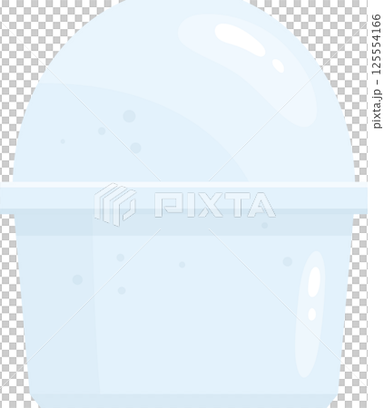 Cartoon container with rounded lid 125554166