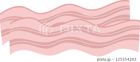Two strips of crispy bacon, ready for breakfast sandwiches Two strips of crispy bacon, ready for breakfast sandwiches 125554203