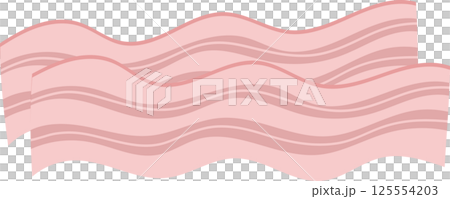 Two strips of crispy bacon, ready for breakfast sandwiches Two strips of crispy bacon, ready for breakfast sandwiches 125554203