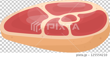 Slice of Cartoonish Steak 125554210