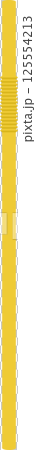 Abstract Golden Column with Accordion Top on Black Background 125554213