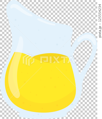 Pitcher of refreshing yellow juice, ready for a summer gathering Pitcher of refreshing yellow juice, ready for a summer gathering 125554234