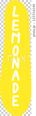 Bright yellow sign says "Lemonade" in white letters. Bright yellow sign says "Lemonade" in white letters. 125554240
