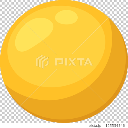 A shiny, bright yellow sphere on a black background. A shiny, bright yellow sphere on a black background. 125554346