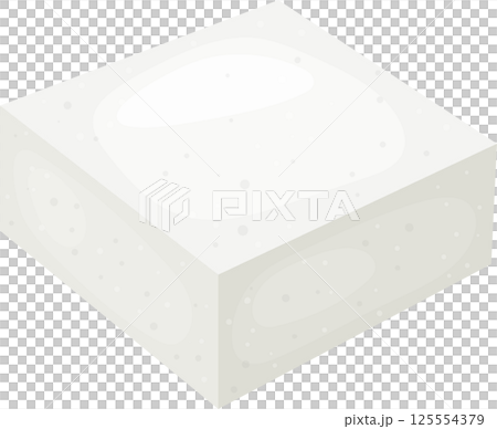 Isometric block with a smooth texture in a neutral color palette Isometric block with a smooth texture in a neutral color palette 125554379