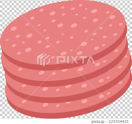 Stacked Salami: Round, Pink Meat Delight, Ready to Serve Stacked Salami: Round, Pink Meat Delight, Ready to Serve 125554425