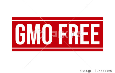 GMO Free Rubber Stamp Seal Vector 125555460