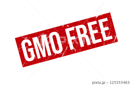 GMO Free Rubber Stamp Seal Vector 125555463