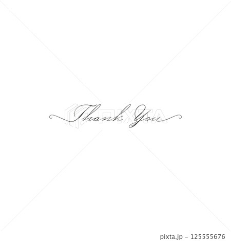 Thank you beautiful quote on white background. Thank you beautiful quote on white background. 125555676