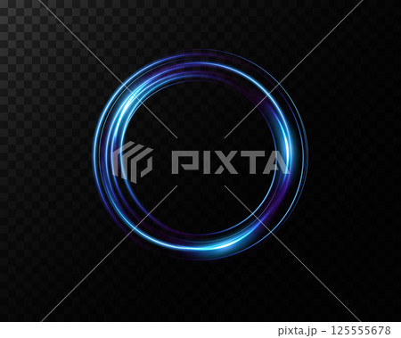 Experience a Dynamic Blue Circular Light Effect on a Dark Background that captivates with its beauty and allure Experience a Dynamic Blue Circular Light Effect on a Dark Background that captivates with its beauty and allure 125555678