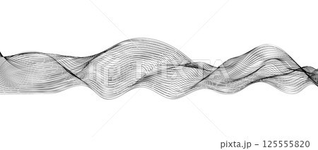 Abstract black wavy lines modern vector background. Abstract black wavy lines modern vector background. 125555820