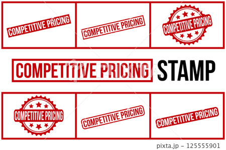 Competitive Pricing rubber grunge stamp set vector Competitive Pricing rubber grunge stamp set vector 125555901
