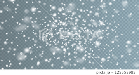 Experience the enchanting Beautiful Snowfall Effect with Soft Blurry Snowflakes gracefully dancing on a Cool Background Experience the enchanting Beautiful Snowfall Effect with Soft Blurry Snowflakes gracefully dancing on a Cool Background 125555985