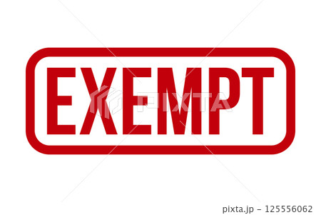 Red Exempt Rubber Stamp Seal Vector 125556062