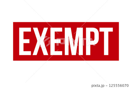 Exempt Rubber Stamp Seal Vector 125556070