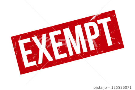 Exempt Rubber Stamp Seal Vector 125556071