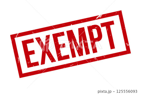 Red Exempt Rubber Stamp Seal Vector 125556093