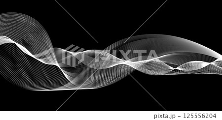modern abstract wave lines on black background vector modern abstract wave lines on black background vector 125556204